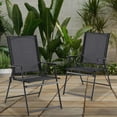 thumbnail image 1 of Mainstays Greyson Steel Outdoor Folding Chairs, Set of 2, Black, 1 of 8