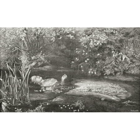 Millais Painting Ophelia - Posterazzi Ophelia After The Painting By Sir John Everett Millais Elizabeth Siddal Was The Model From The Strand Magazine Published 1896 Canvas Art - Ken Welsh Design Pics (36 x 22)