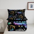 thumbnail image 4 of YST Rv Happy Camping Bedding Set, Gradient Camper Car Comforer Set Twin Size For Farmhouse Camping Lovers, Outdoorsy Camper Quilt Rustic Reversible Duvet Insert With 1 Pillow Case, Black, 4 of 5
