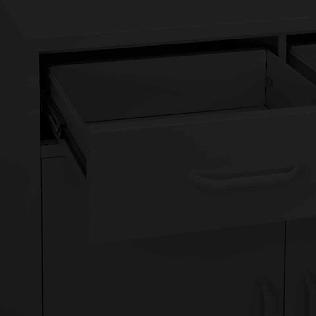 vidaXL Storage Cabinet Freestanding File Cabinet with Shelves for Office Steel