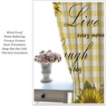 thumbnail image 5 of Sunflower Curtains Vintage Farmhouse Rustic Flowers Yellow White Buffalo Plaid Bedroom Living Room Bathroom Blackout Rod Pocket Decoration Window Drapes 2 Panels W21xL54in, 5 of 6