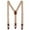 Beige, variant on CTM Elastic and Leather Suspender Gift Set with Clip Button and Swivel Ends (Men)