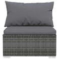 thumbnail image 2 of vidaXL Ensemble Salon de Jardin 9 Pcs avec Coussins Gris en Rotin Poly, 2 of 4