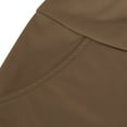 thumbnail image 4 of Jacenvly New Young Adult Shorts Women Casual Loose Elastic Waist Wide Leg Shorts with Pockets Middle Pants Lightweight High Waist Women'S Plus Summer Shorts Brown, 4 of 6