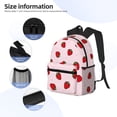 thumbnail image 5 of Vsdgher Strawberry Print Unisex Large Capacity Bookbag Schoolbag Casual Daypack for High School/College/Teens/Travel/Work, 5 of 8