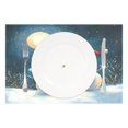 thumbnail image 2 of Ryvnso Placemats Set of 4 Christmas Snowmans and Moon Dining Mats Heat-Resistant Non-Slip Washable Table Mat, 2 of 8
