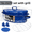 blue, variant on 16 Inch Roasting Pan with Lid-Covered Oval Roaster-Enamel Carbon Steel Roaster Pot-Excellent Heat Distribution and Non-sticky-for Turkey Chicken Meat & Vegetables-Birthday and Holiday gifts,red