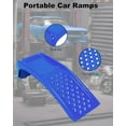thumbnail image 5 of 8" Lift Solid Steel Car Ramp 8000 Lbs Capacity, 2000 Lbs Per Ramps, Heavy Duty Truck Ramps for Car Repair or Vehicle Maintenance, 2 Pack Car Ramps, Blue, 5 of 9