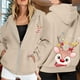 thumbnail image 2 of WILLBEST Sudadera Deportiva para Mujer Ladies' Christmas Printed Zipper Long Sleeved Pocket Drawstring Casual Hooded Sweatshirt 1976 Chica​​, 2 of 8