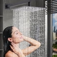 thumbnail image 3 of 12 Inch Ceiling Mount Brushed Nickel Shower System Bathroom Luxury Rain Mixer Shower Combo Set Ceiling Rainfall Shower Head System, 3 of 8