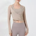 thumbnail image 3 of Front Close Bras for Women No Underwire Bra Feature V-Neck Longline Bra Style W-1412 Khaki M, 3 of 3