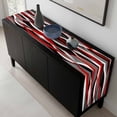 thumbnail image 5 of Red Stripe Table Runner 72 Inches Long, Grey White Ombre Geometric Modern Abstract Kitchen Coffee Dining Table Decoration for Home Party Birthday Wedding Home Decor 14x72 Inches, 5 of 8