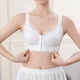 thumbnail image 2 of Gibobby Brasier Deportivo con Cierre Frontal Ropa interior fina deompleta para mujer, sujetador deportivo inalámbrico con botón frontal de sujetadores de talla grande(Blanco,36/80C), 2 of 5