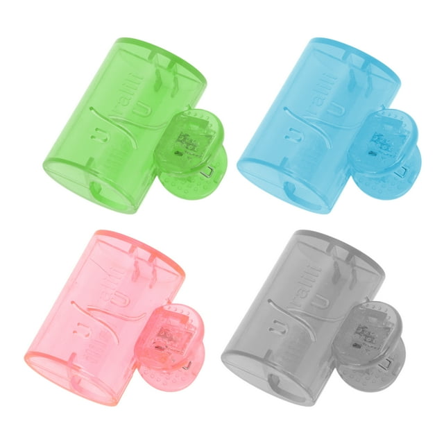 Cubiertas de Cepillo de Dientes Cuadradas Únicas de 4 Pcs para Viaje Plástico Gris Azul Verde Rosa