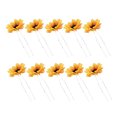thumbnail image 1 of KAKOWELY 10 horquillas de girasol para el pelo, elegantes accesorios para el cabello para damas de honor., 1 of 5