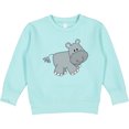 thumbnail image 2 of Inktastic Cute Smiling Baby Hippo Toddler Sweatshirt, 2 of 4