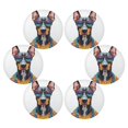 thumbnail image 3 of 15.4inch Round Placemats, DIY Printing Design, Suitable for Kitchen, Table Party Decoration Cool Mexican Doberman Dog, 3 of 7