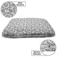 thumbnail image 3 of Black and White Pet Bed, Abstract and Mandala Style Floral Symmetrical Simple Motifs Tile, Chew Resistant Pad for Dogs and Cats Cushion with Removable Cover, 24" x 39", Black White, by Ambesonne, 3 of 4
