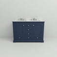 thumbnail image 5 of Dukes 48 in. W Navy Blue Double Bath Vanity, Cultured Marble Top, and Faucet Set, 5 of 10
