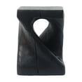 thumbnail image 6 of Twist Shape Side Table, Wood-Like Texture, Black Color, Multi-Use Indoor & Outdoor, No Assembly Required, 200lbs Weight Capacity, 6 of 9