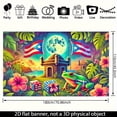thumbnail image 4 of [Puerto Rican Frog Decoration] National Flag Frog Dice Puerto Rican Theme Decoration - 1 2D flat polyester banner background cloth, 70.8x43.3 inches, suitable for indoor and outdoor regional theme ac, 4 of 6