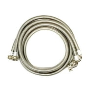 2-Pack Premium Stainless Steel Washing Machine Hoses - 6 FT No-Lead Burst Proof Inlet Supply Lines - 90 Degree Elbow Connection
