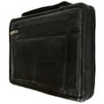 thumbnail image 5 of Black Genuine Leather Bible Cover Zippered Bag Book Organizer Brief Case, 5 of 8