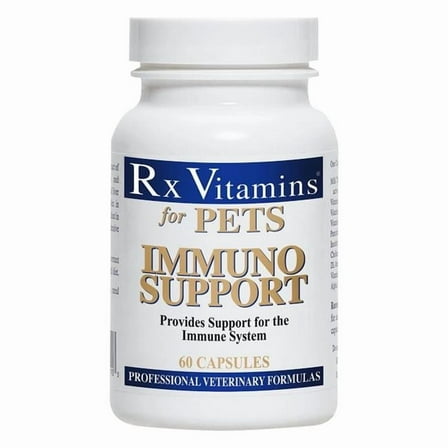 RX Vitamins 708429088004 Immuno Support Immune Supplement Capsules for Dogs & Cats - 60 Count