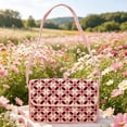 thumbnail image 4 of Beaded Flower Shoulder Bag, Handmade Beaded Handbag, Clutch, Purse for Summer Birthday Her Women Mom Gift, 4 of 5