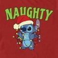 thumbnail image 2 of Men's Lilo & Stitch Christmas Naughty Stitch Graphic Tee Red Small, 2 of 5