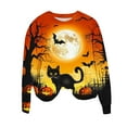 thumbnail image 2 of Fznquz Trendy Womens Fall Tops Fashion Halloween Sweatshirt 2025 Round Neck Long Sleeve Women Shirts, 2 of 6