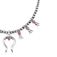 thumbnail image 3 of American West Jewelry Sterling Silver Rhodonite Beaded Squash Blossom Necklace, 16 to 19 Inches, 3 of 6
