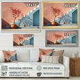 thumbnail image 4 of Designart "Subdued Forms Harmony In Blue And Peach Minimalism" Minimalism Floater Framed Wall Art Living Room, 4 of 5