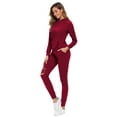 thumbnail image 2 of MintLimit Women's Tracksuits Set Two Piece Solid Casual Ripped Long Sleeve Pullover Hooded Shirt and Jogging Pants with Pockets Sports Sweatsuits, 2 of 5