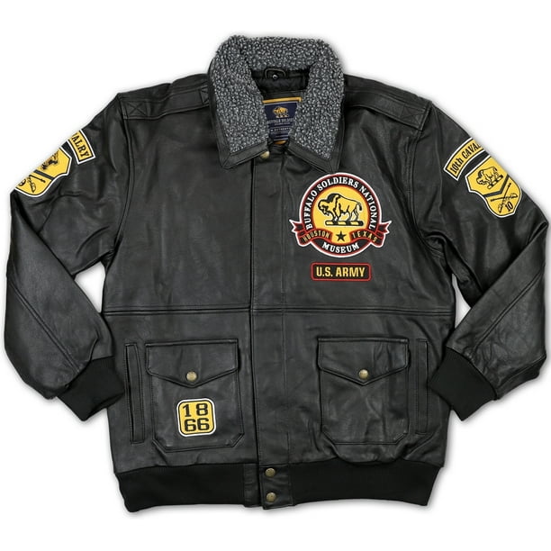 Cultural Exchange - Big Boy Buffalo Soldiers S4 Mens Leather Bomber ...