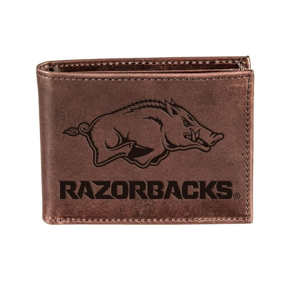 Evergreen University of Arkansas Crazy Horse Collection Bi-Fold Wallet