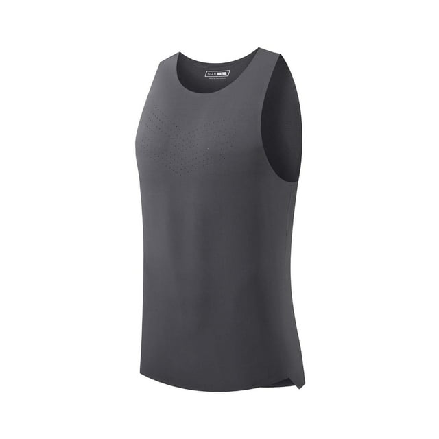 Men's Mesh Compression Slimming Tank Top, 4-Way Stretch Posture Support Chest Abdomen Body Shaper Gym Workout Undershirt,Dark Gray,XL