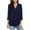 Dark Blue, variant on Aloohaidyvio Women Casual Loose Pullover V-neck Top Solid Color Shirt