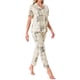 thumbnail image 4 of INSPIRAR CHIC Conjunto de Pantalones de Manga Corta con Botones de Tencel y Patrón Floral en Tinte Beige con Bolsillos XS, 4 of 6