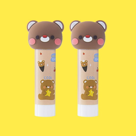 Transparent Permanent Glue Stick | Quick-Drying Washable Adhesive For Photos & Crafts | Wrinkle-Free Formula With Anti-Dry Cap(Cute Pattern Style)