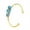 Blue, variant on -c Handmade Beaded Bracelet, Suitable for Men and Women, Natural Raw Stone Crystal Wrapped Wire Metal Bracelet (Blue)