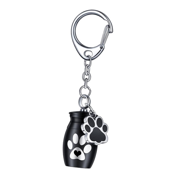 braveheart Pet Memorial Gift Modern Memorials Pet Urn Lightweight Sturdy And Durable Waterproof Urns Dog Cat Funeral Souvenir Black 2.5x1.6cm