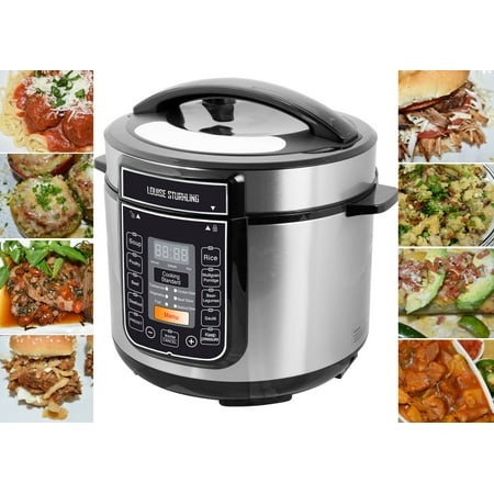 LOUISE STURHLING 10-in-1 Programmable 6 Qt Pressure Cooker, 14 Programmed Menus, 7 Safety Features, High-Grade Stainless Steel Body, Durable Double Coated Non-Stick Pot, Plus FREE (Best Full Body Detox Program)