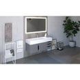 thumbnail image 5 of Nile 48" Gray Wood Floating Vanity with White Top and Black Trim, 5 of 8