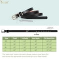 thumbnail image 5 of JASGOOD Woman Skinny Belts Black and Brown Leather Belt for Jeans Pants, 5 of 13