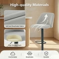 thumbnail image 4 of COLAMY Modern Adjustable Bar Stools, Set of 4 Swivel Kitchen Counter Stools, 25"-33" Height, Soft Fabric for 35"-45" Tables, Grey, 4 of 9
