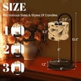 thumbnail image 2 of Candle Warmer Lamp with Timer Dimmer Fishing theme seamless Fly fishing flies lures vintage sketch Candle Lamp Warmer for Jar Candle with 4 Bulbs Gifts for Women House Warming Gifts, 2 of 8