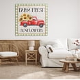 thumbnail image 2 of Stupell Gingham Farm Fresh Sunflowers Pattern Transportation Painting Gallery Wrapped Canvas Print Wall Art, 2 of 7