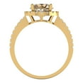 thumbnail image 4 of 1.8 ct Round Cut Yellow Moissanite Halo Engagement Ring for Women in 18K Yellow Gold, 4 of 5
