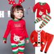 thumbnail image 1 of 2 piezas de ropa para niños, pijamas navideños de Año Nuevo, estampado de Papá Noel, 2 a 7 años, jersey para el hogar, conjunto de pantalón largo para hombre de nieve de otoño, 1 of 5